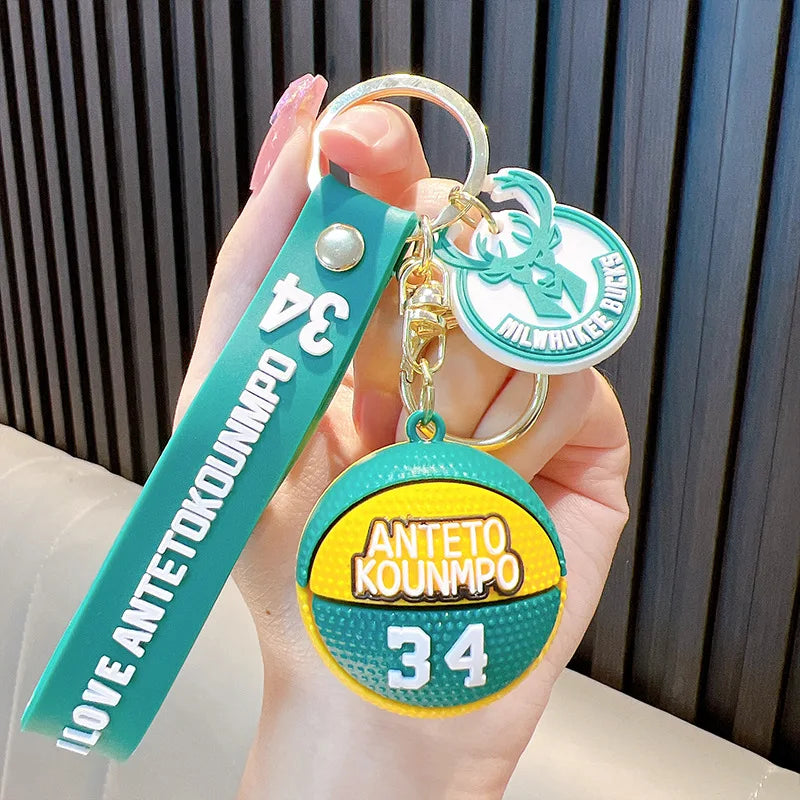 Basketball 'Milwaukee Bucks | Anteto Kounmpo 34' Keyring Silicone Keychain