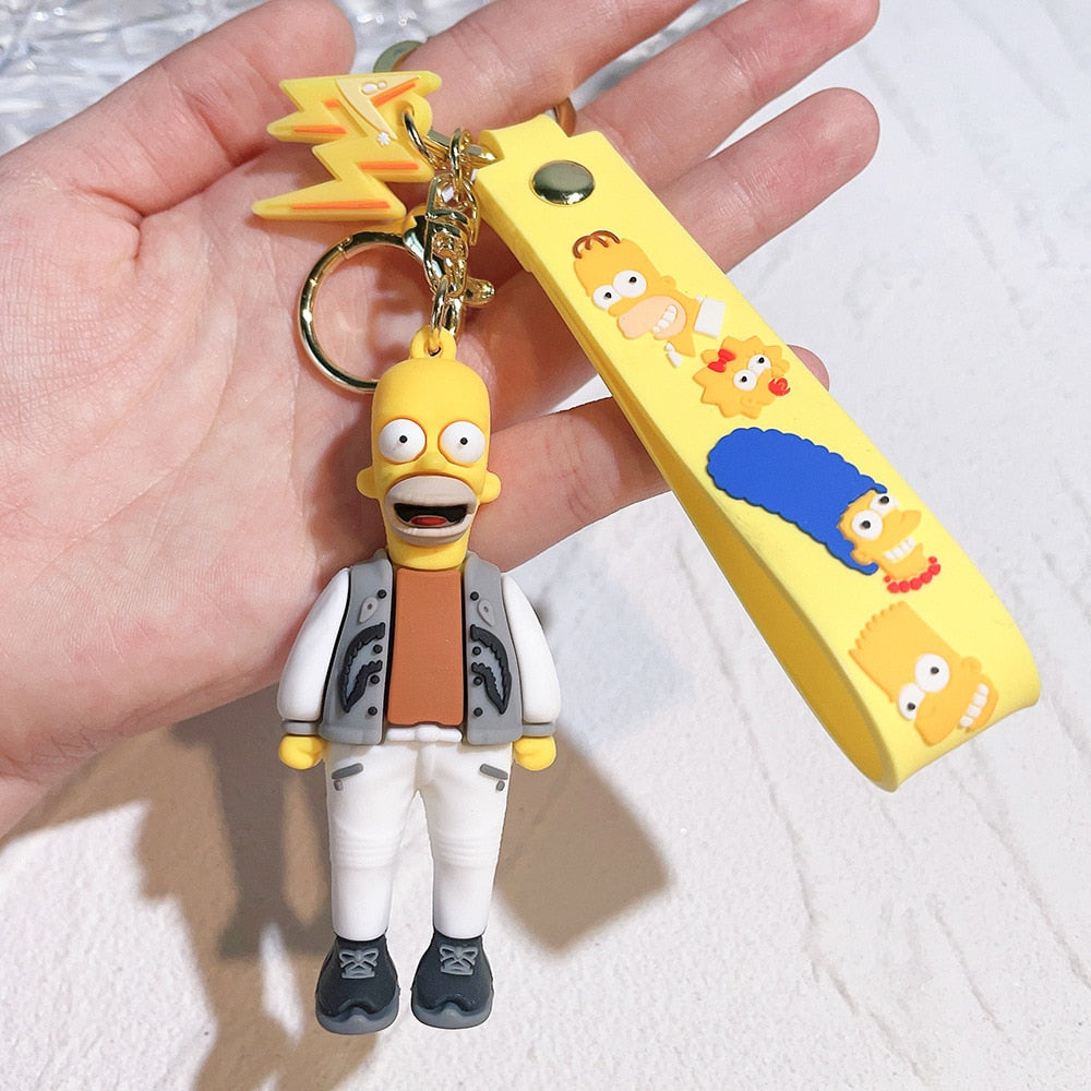 The Simpsons 'Homer | Gray and White Jacket' Keyring Keychains