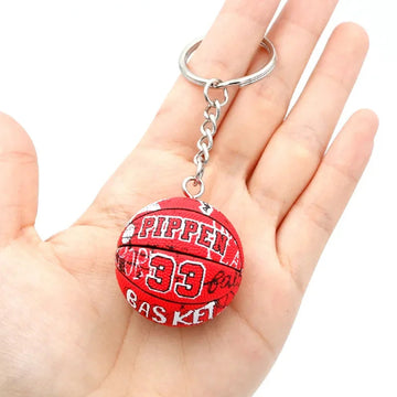 Basketball 'Pippen 33' Keyring Rubber Keychain