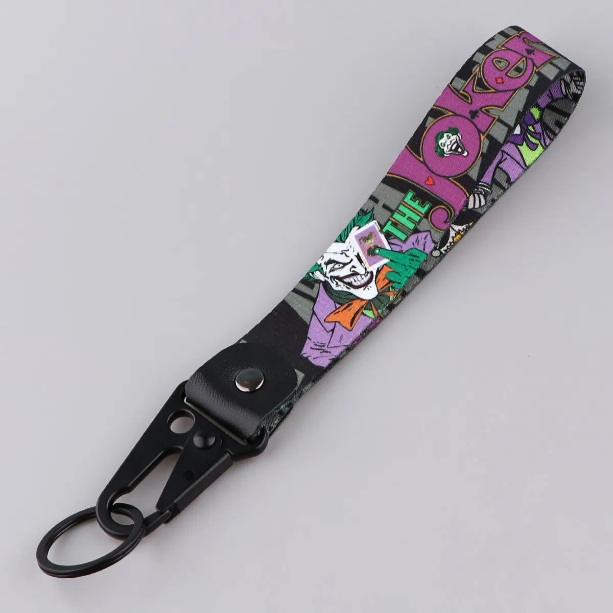 Joker Wrist Lanyard Keychain with Keyring Clip