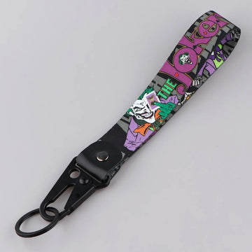 Joker Wrist Lanyard Keychain with Keyring Clip