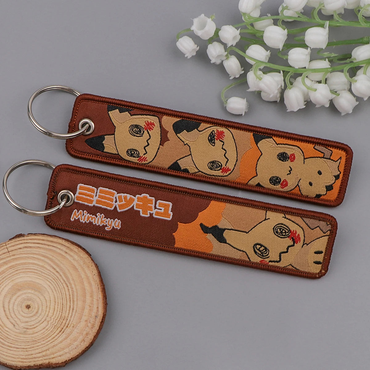 Pokemon 'Mimikyu' Embroidered Keyring Keychain