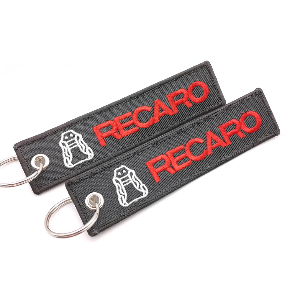 'RECARO' Embroidered Keychain