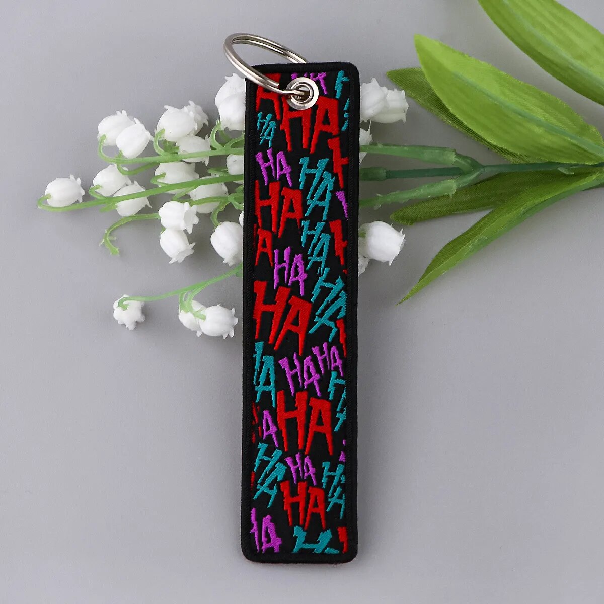 The Joker Embroidered Keychain