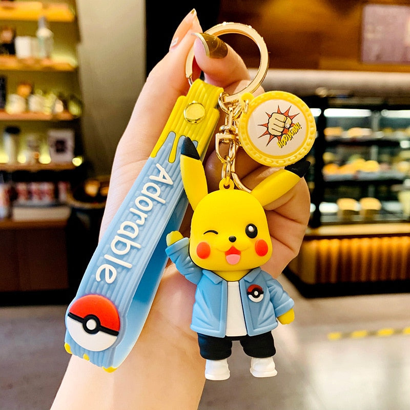 Pokemon 'Pikachu Jacket' Keyring PVC Keychain