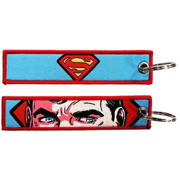 'Superman' Embroidered Metal Keychain