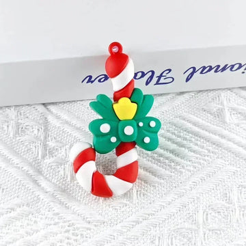 Christmas 'Candy Cane' Keyring Resin Keychain
