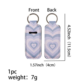 Grayish Gradient Heart Lipstick Holder Keychain