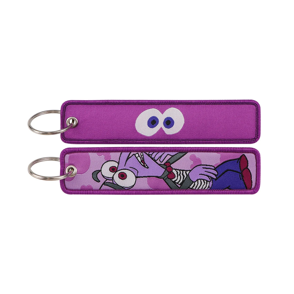 Inside Out Fear Embroidered Keyring Keychain