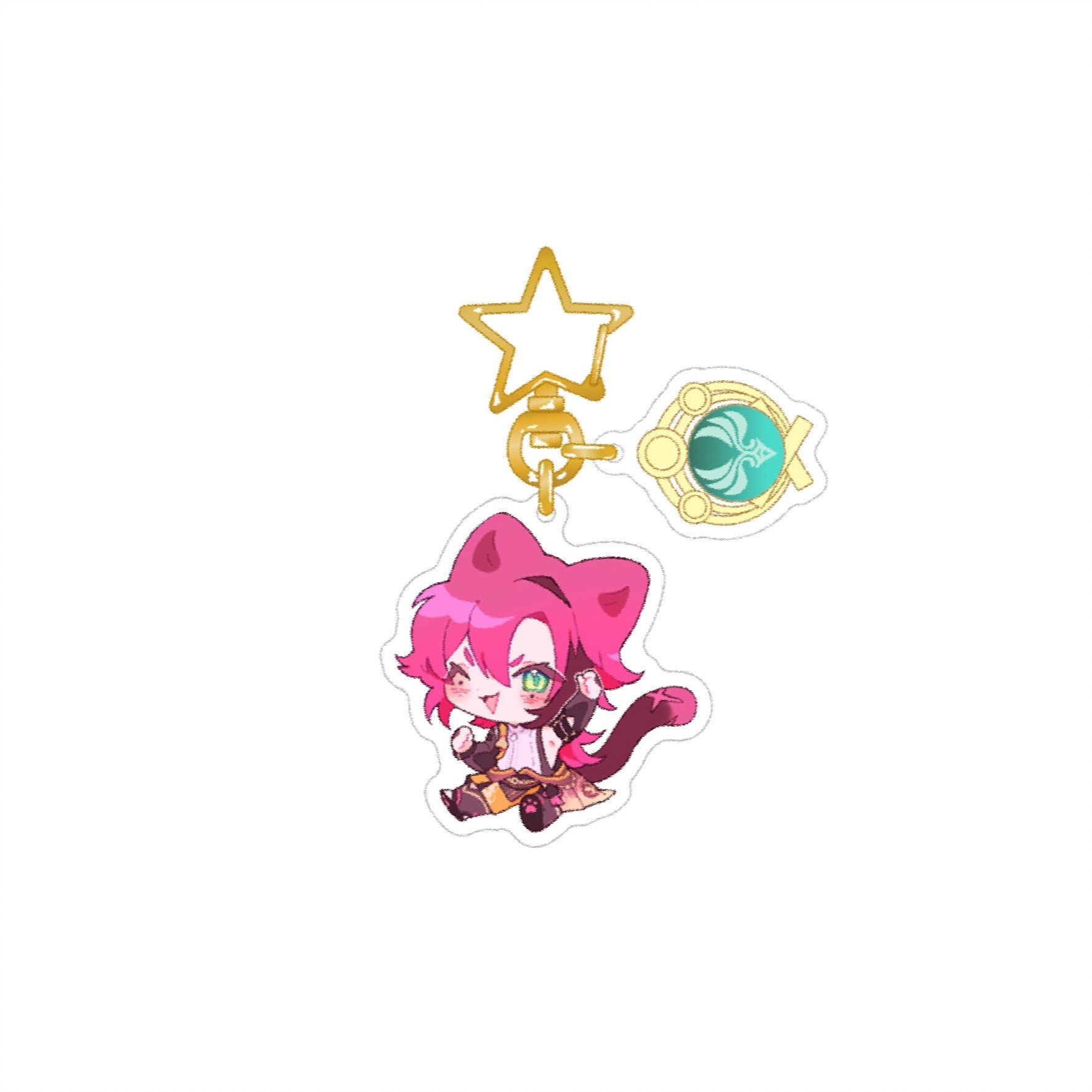 Genshin Impact 'Yona' Keyring Plastic Keychain