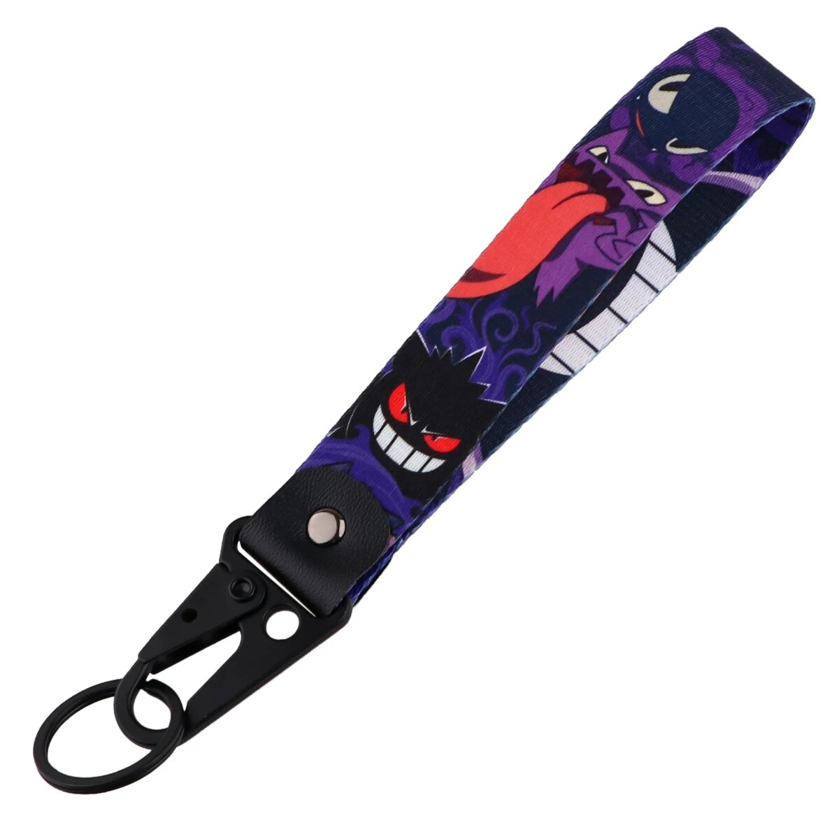 Pokemon 'Gengar' Wrist Lanyard Keychain with Keyring Clip