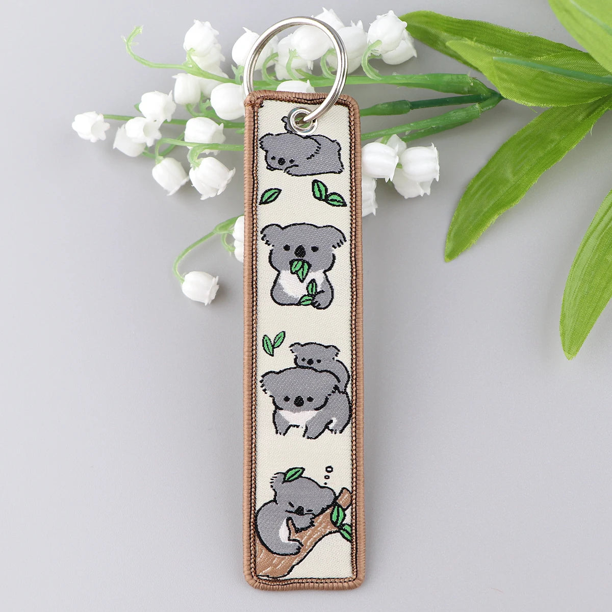 Koala Embroidered Keychain