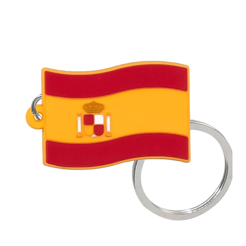 Flag 'Spain' Enamel Keyring Keychain