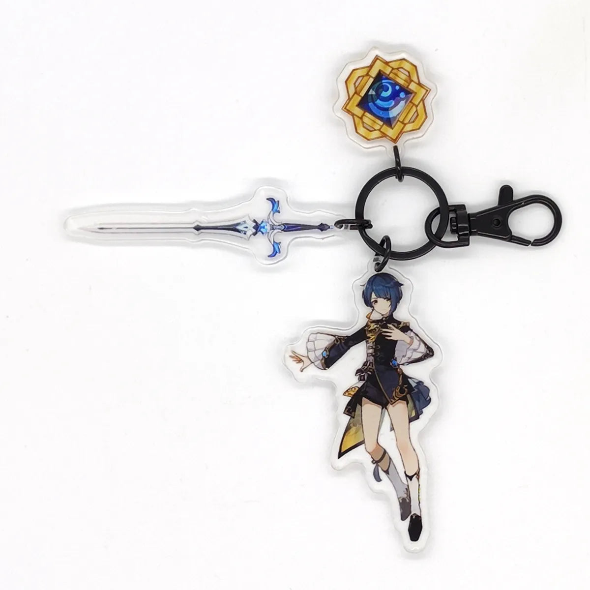 Genshin Impact Eye of God Weapon 'Xingqiu' Keyring Acrylic Keychain