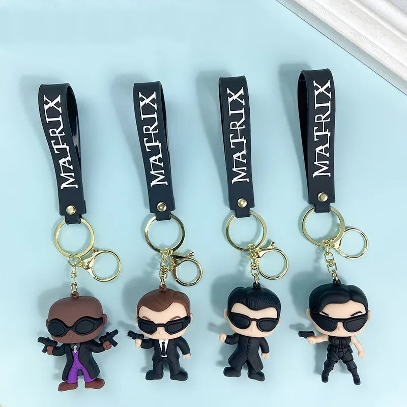 The Matrix 'Agent Smith Chibi' Silicone Keyring Keychain