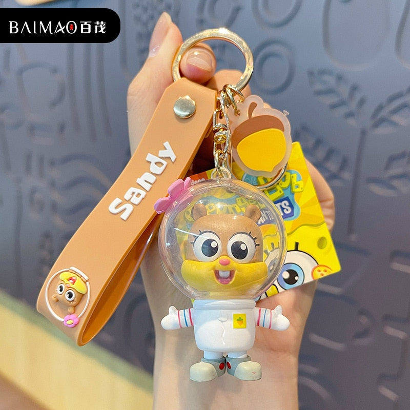 SpongeBob SquarePants 'Sandy | Happy' Keyring Keychain