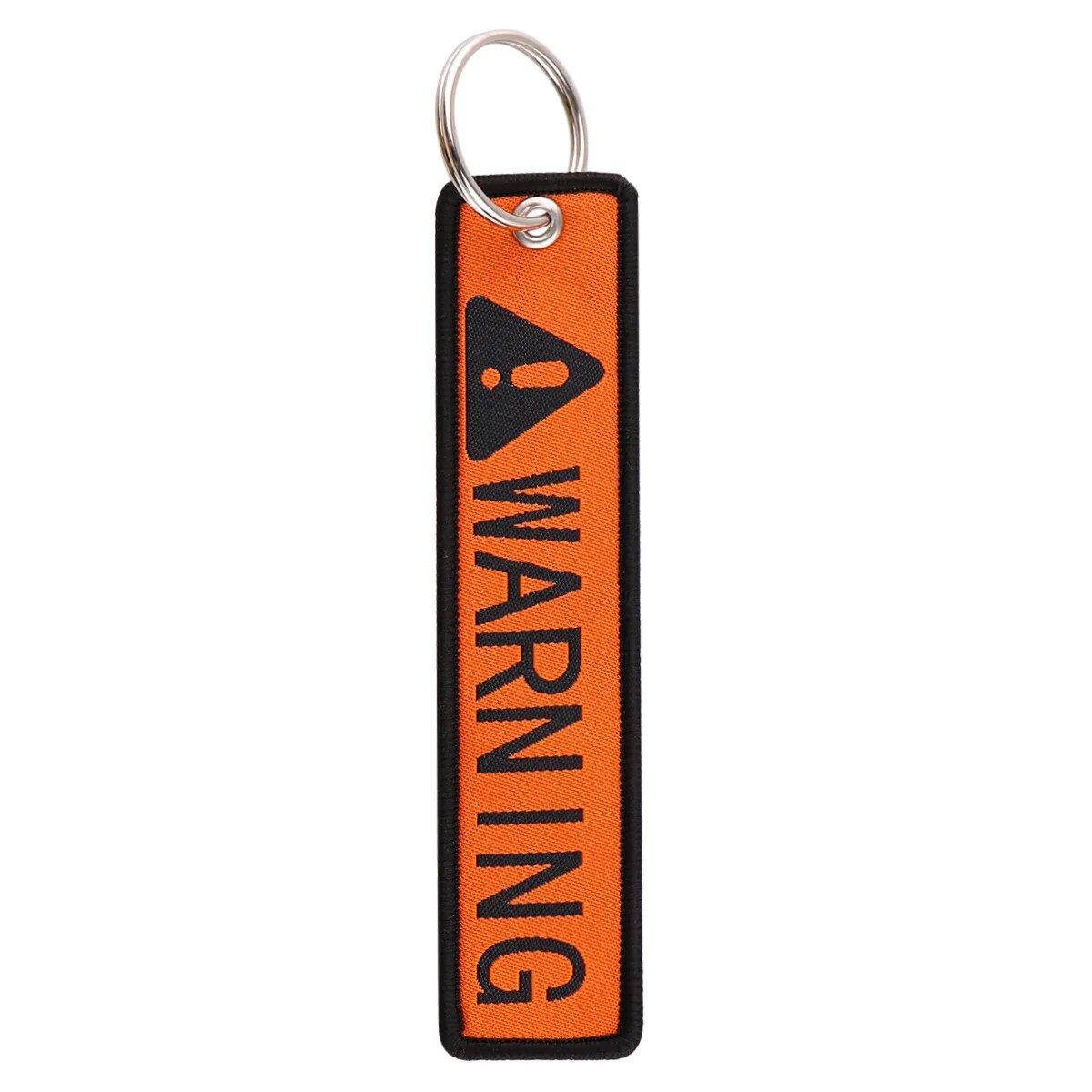 Warning Embroidered Keychain