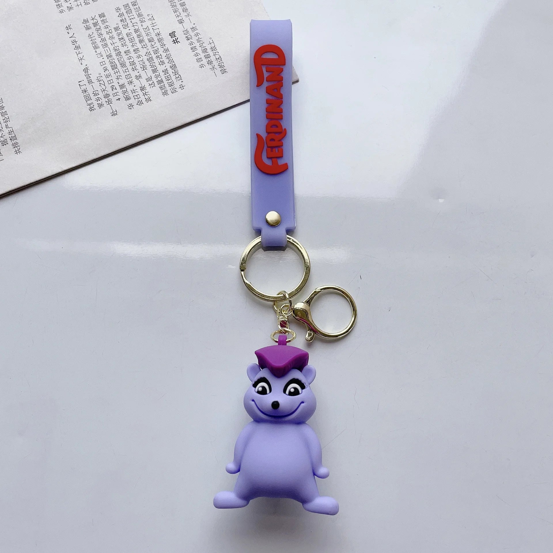 Ferdinand 'Una' Keyring Silicone Keychain