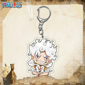 One Piece Luffy Gear 5 Chibi Acrylic Keyring Keychain