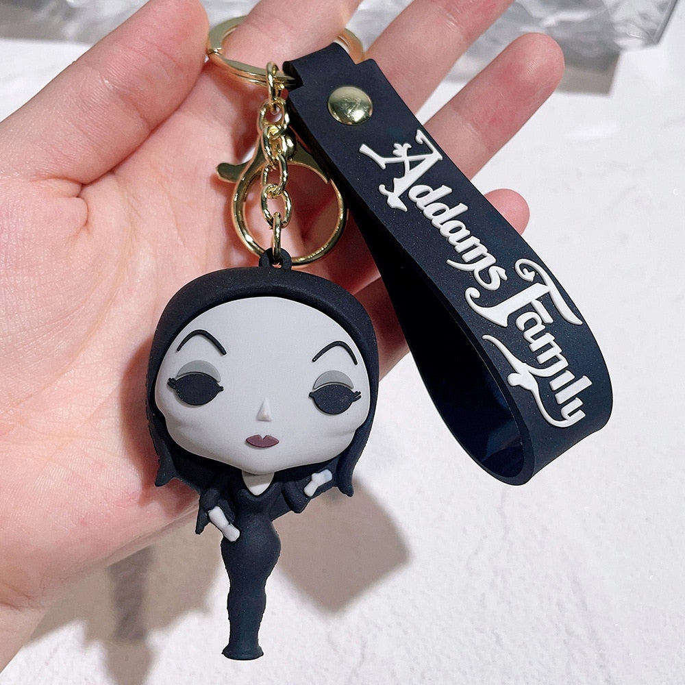 Addams Family 'Morticia Addams | Chibi' Keyring Silicone Keychain