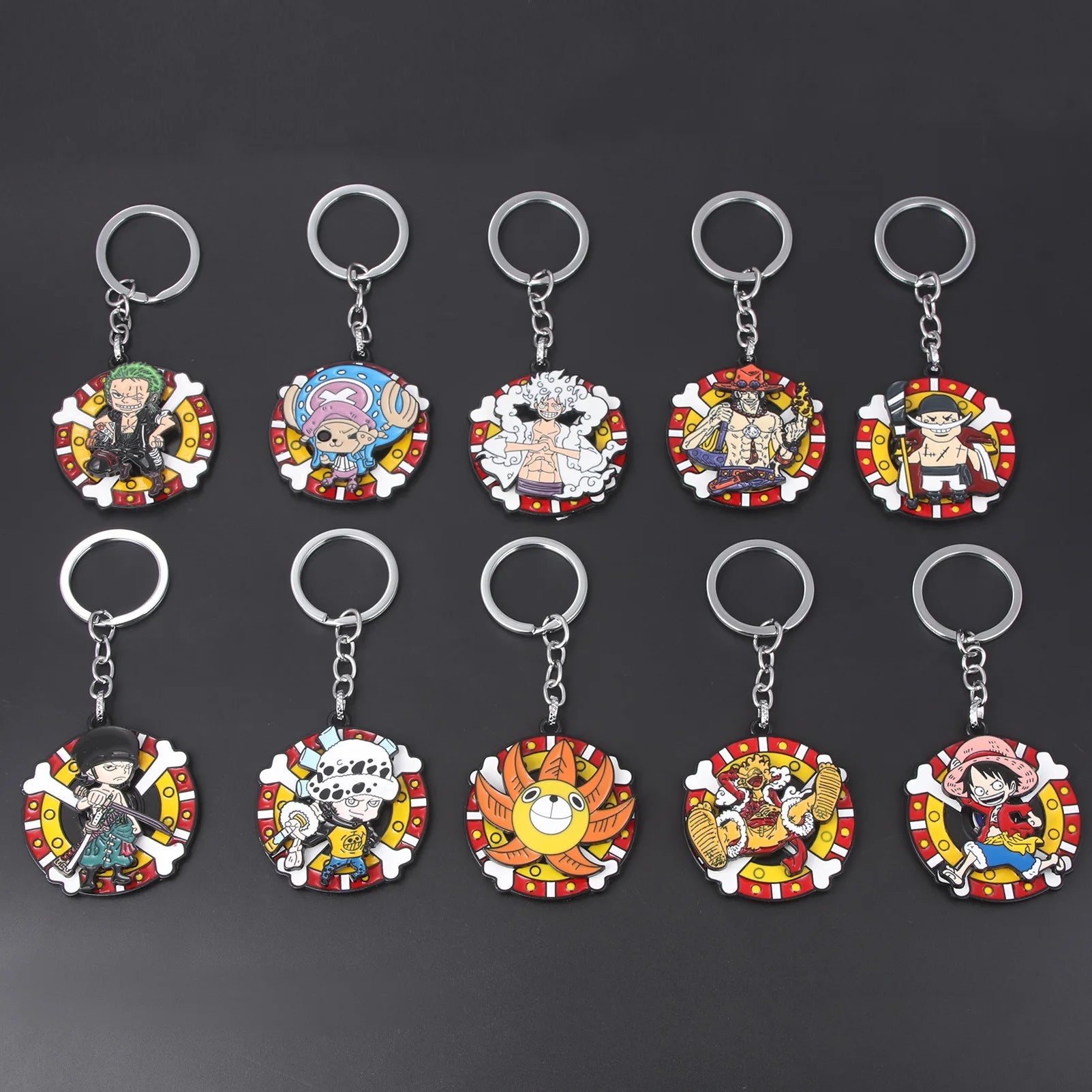 One Piece Zoro Hunter Chibi Rotatable Enamel Keychain