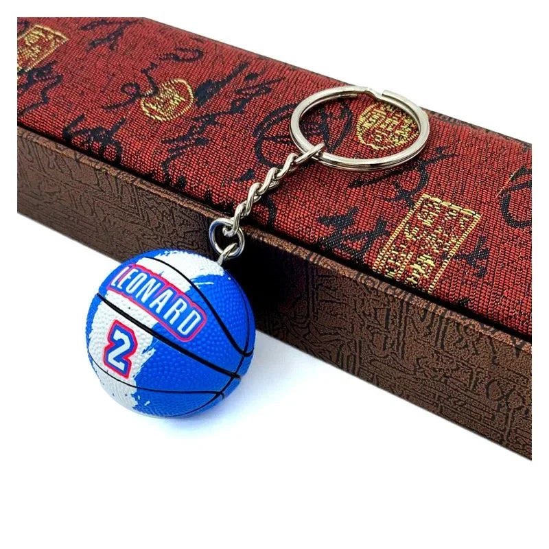 Basketball 'Leonard 2' Keyring Rubber Keychain