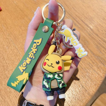 Pokemon 'Pikachu | Camouflage Hoodie' Keyring PVC Keychain
