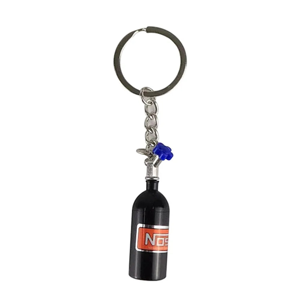 Car 'Turbo Nitrogen Bottle' Keyring Metal Keychain