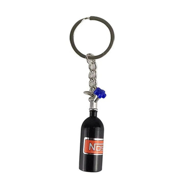 Car 'Turbo Nitrogen Bottle' Keyring Metal Keychain