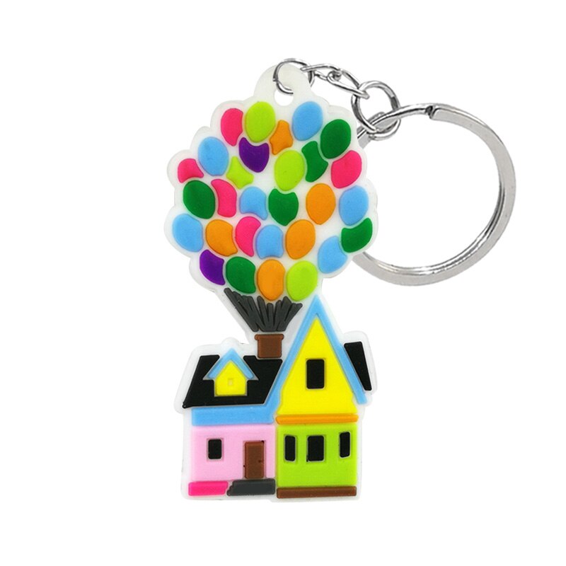 Balloon House Keyring Rubber Keychain