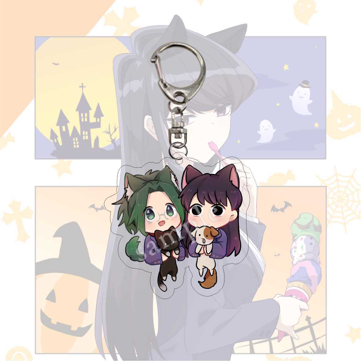 Komi Can't Communicate 'Komi & Agari' Keyring Acrylic Keychain