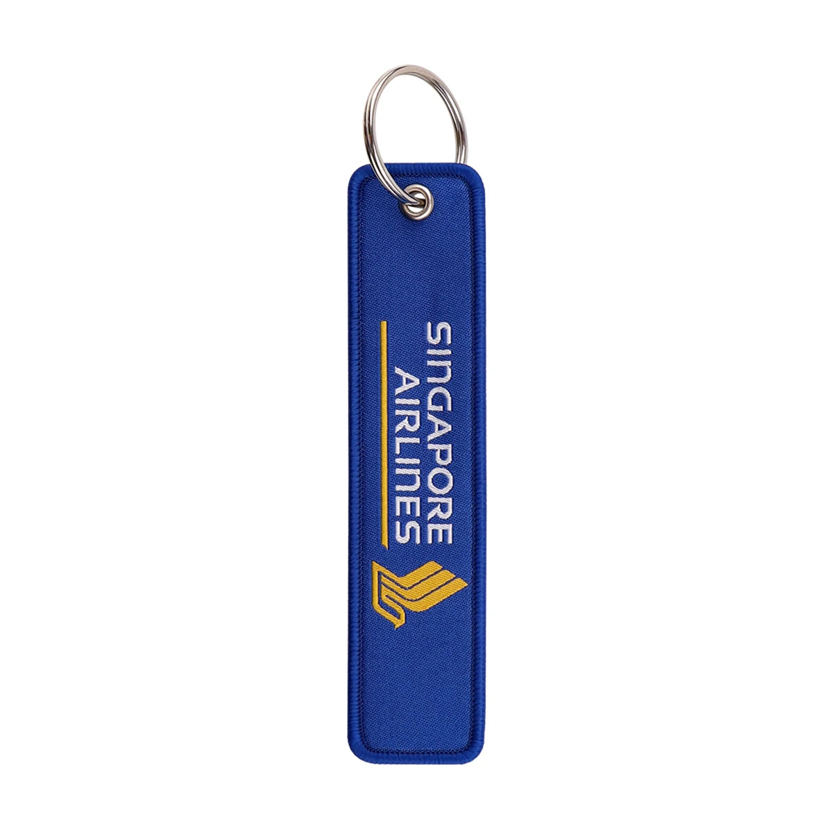 Airline Tag 'Singapore Airline' Embroidered Keyring Keychain