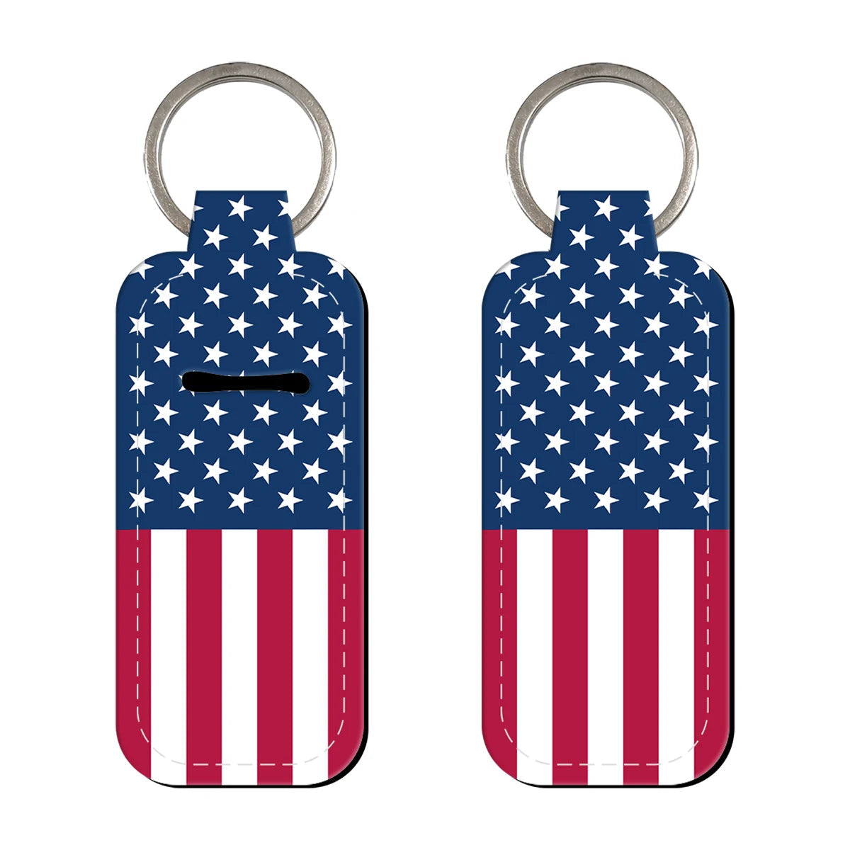 Flags of America Lipstick Holder Keychain