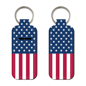 Flags of America Lipstick Holder Keychain