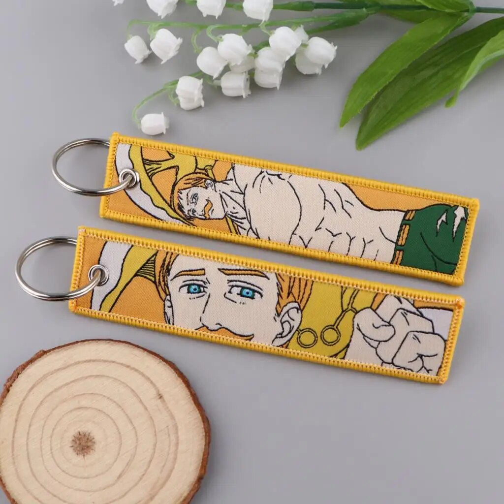 The Seven Deadly Sins 'Escanor' Embroidered Keychain