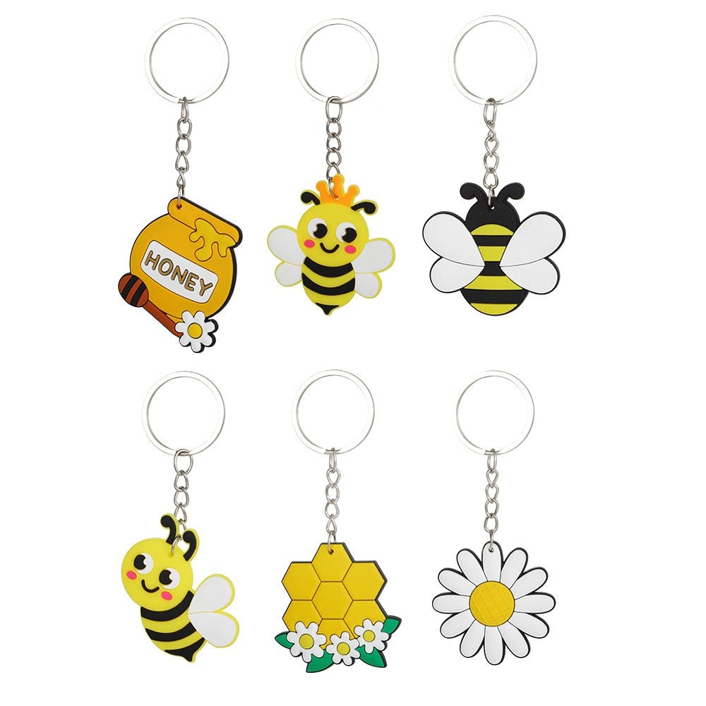 Cartoons 'Daisy Flower' Keyring Silicone Keychain