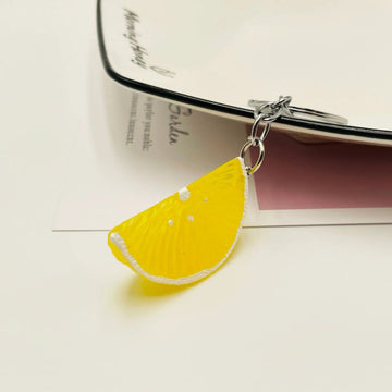 Fruit 'Sliced Lemon' Keyring Resin Keychain