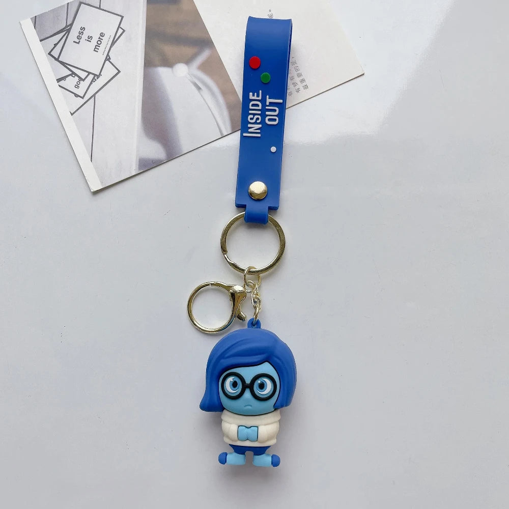 Inside Out 'Sadness' Keyring Rubber Keychain