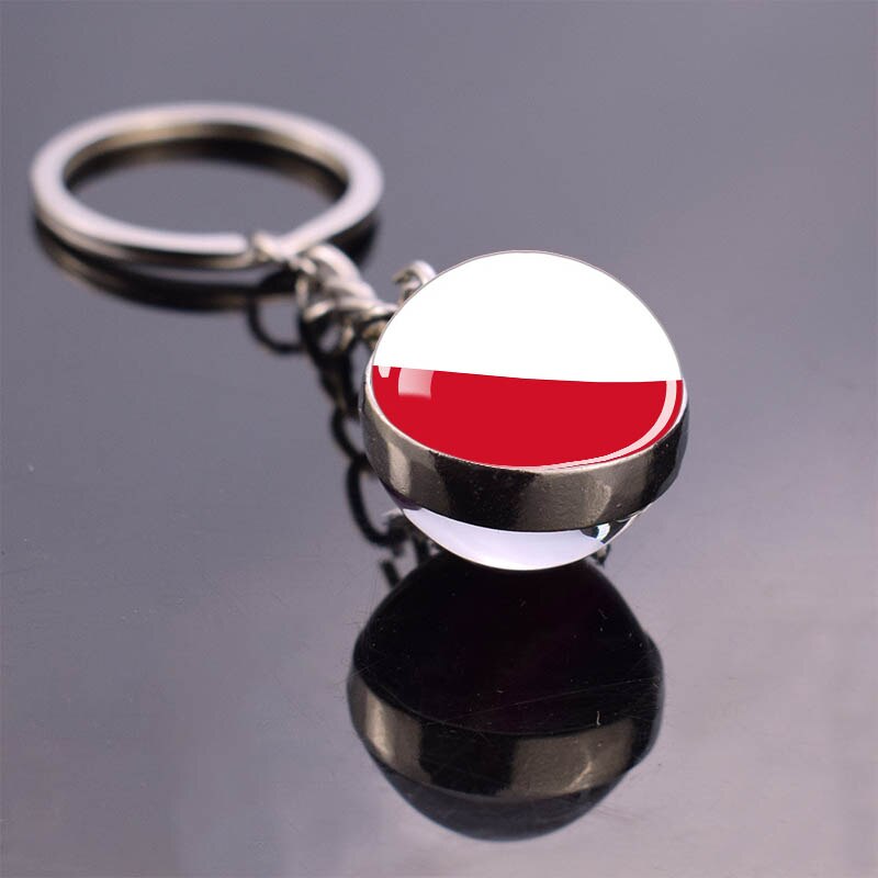 Europe Flag 'Poland' Keyring Metal Keychain