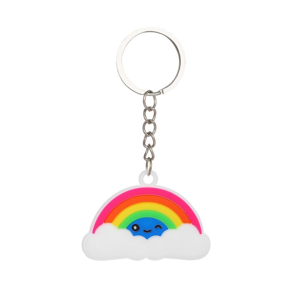Cartoons 'Rainbow Clouds' Keyring Silicone Keychain