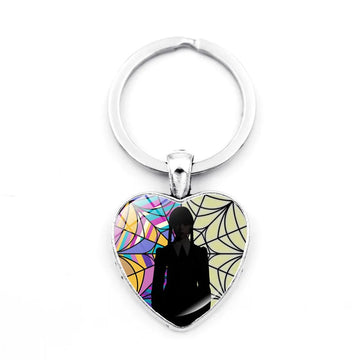 Addams Family 'Wednesday Shadow' Keyring Metal Keychain