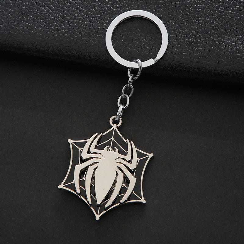 Spiderman Logo Keyring Metal Keychain