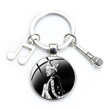 Freddie Mercury 'Queen' Keyring Metal Keychain