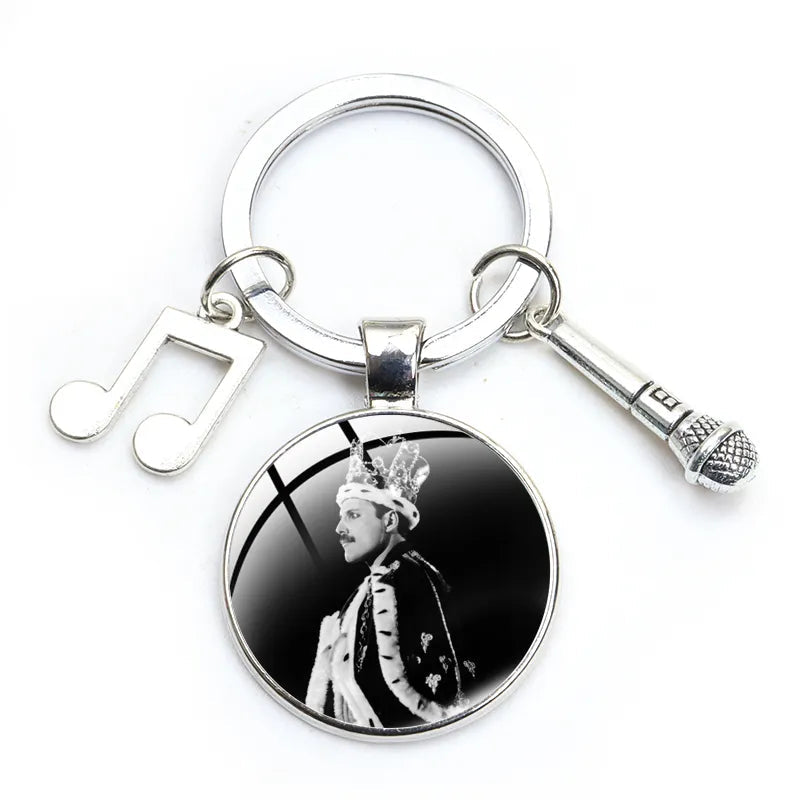 Freddie Mercury 'Queen' Keyring Metal Keychain