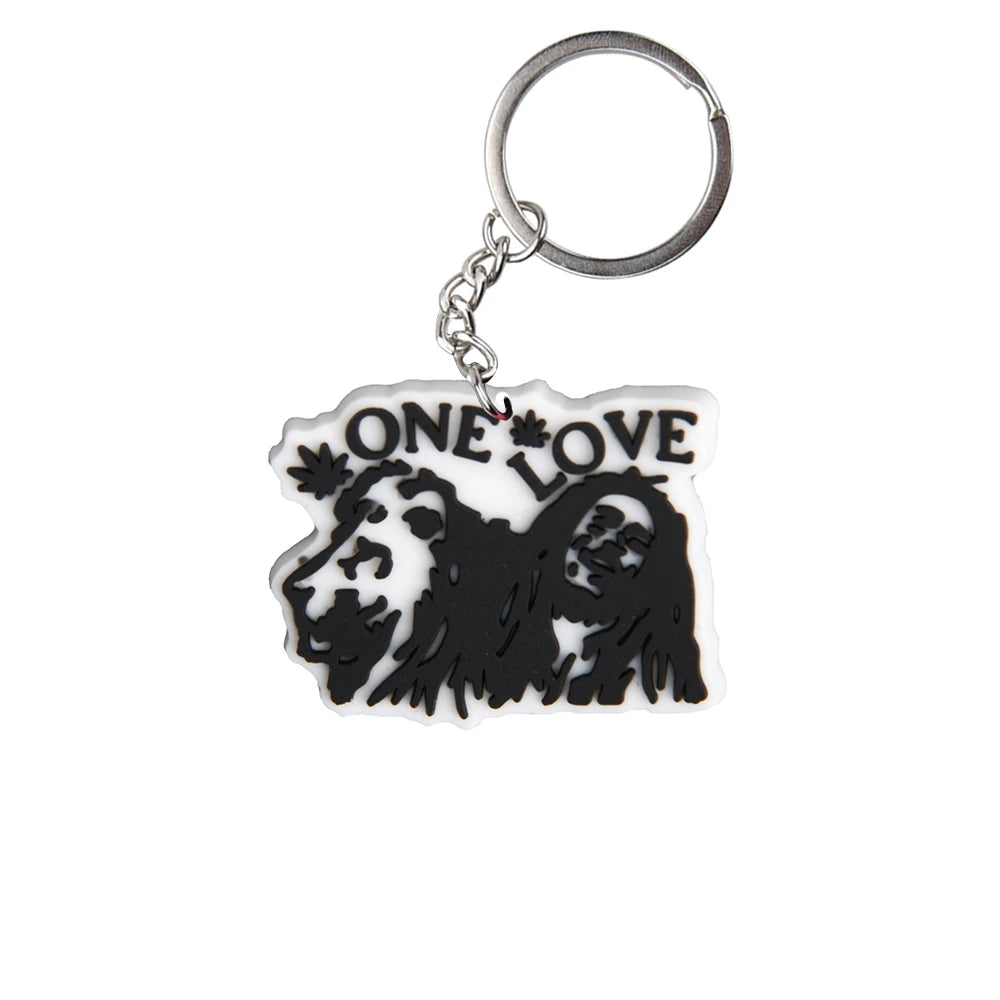 'One Love' Keyring Rubber Keychain