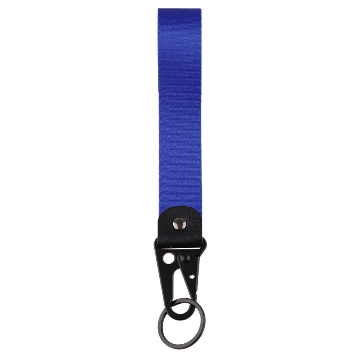 Royal Blue Wrist Lanyard Keychain with Keyring Clip