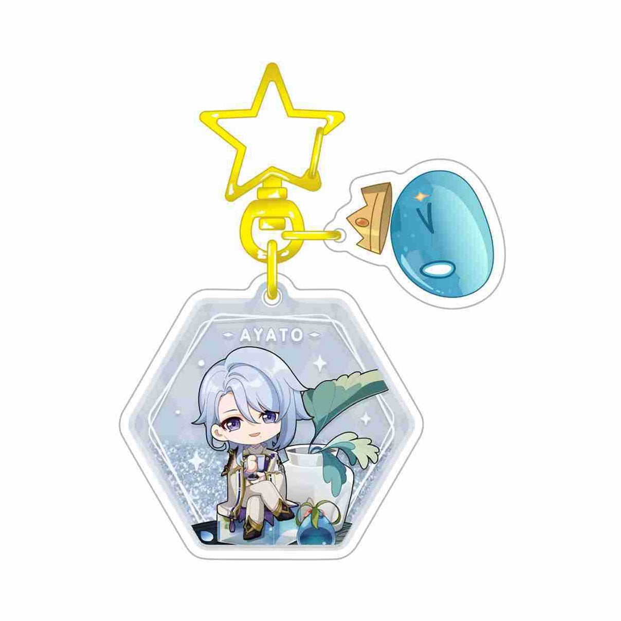Genshin Impact 'Ayato' Keyring Plastic Keychain
