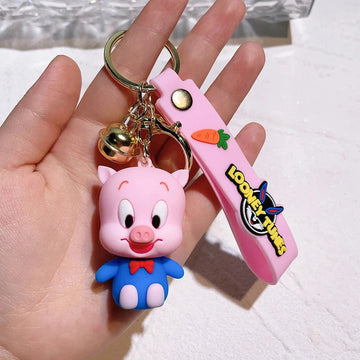 Looney Tunes 'Porky Pig' Keyring Rubber Keychain