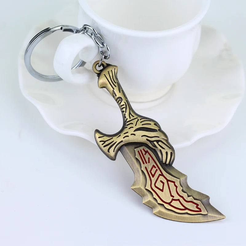 God of War Ragnarok 'Blade of Chaos V' Keyring Metal Keychain