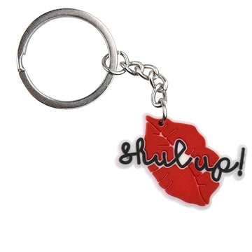 'Shut Up!' Keyring PVC Keychain